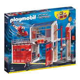Playmobil City Action Grote Brandweerkazerne Met Helicopter - 9462