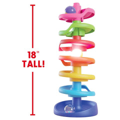 Quercetti - Baby- en peuterspeelgoed - Spiral Tower Brightball - 46 cm - 1+ Jaar