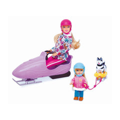 RS Toys - Ely Sofy Winter Vacation Snowmobile Set - Dolls Playsets Toy Figures