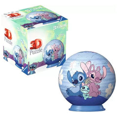 Ravensburger - 3D-Puzzelbal-Disney-Stitch-Angel-Actie-Speelfiguren