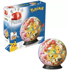 Ravensburger - 3D-Puzzelbal-Pokemon-Kanto-Regio-Actie-Speelfiguren