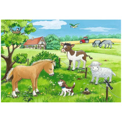 Ravensburger - Dierenkinderen Op Het Platteland - 2x12 Stukken - Puzzels