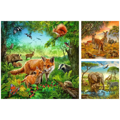 Ravensburger - Dieren van de Aarde - 3x49 Stukken - Puzzels