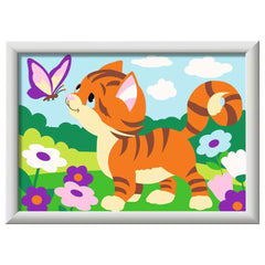 Ravensburger - Knutselspullen - CreArt Curious Kitten Schilderkit - 7 Jaar - Creatieve ontwikkeling