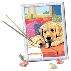 Ravensburger - Knutselspullen - CreArt Puppy Love Schilderkit - 9+ Jaar - Creatieve ontwikkeling