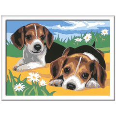 Ravensburger - Creart Beagle Puppies - Schilderen op Nummer - Kunst & Ambachten