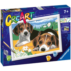 Ravensburger - Creart Beagle Puppies - Schilderen op Nummer - Kunst & Ambachten
