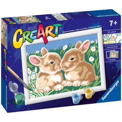 Ravensburger - Creart Fluffy Bunnies - Schilderen op Nummer - Kunst & Ambachten