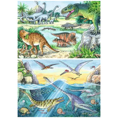 Ravensburger - Dinosaurussen - Hun Habitaten - 2x24 Stukken - Puzzels