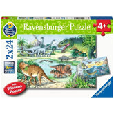 Ravensburger - Dinosaurussen - Hun Habitaten - 2x24 Stukken - Puzzels