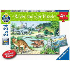 Ravensburger - Dinosaurussen - Hun Habitaten - 2x24 Stukken - Puzzels
