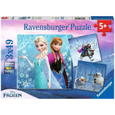 Ravensburger - Frozen - Avontuur in Winterland - 3x49 Stukken - Puzzels