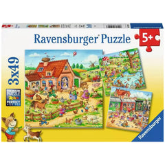 Ravensburger - Vakanties Op Het Platteland - 3x49 Stukken - Puzzels