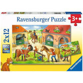 Ravensburger - Vakantie Op De Paardenboerderij - 2x12 Stukken - Puzzels