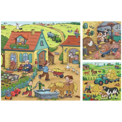 Ravensburger - Veel te doen op de boerderij - 3x49 stukjes - Puzzels