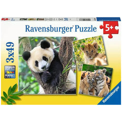 Ravensburger - Panda Tijger En Leeuw - 3x49 Stukken - Puzzels