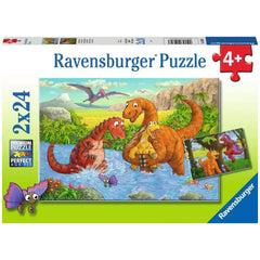 Ravensburger - Spelen met Dinosaurussen - 2x24 Stukken - Puzzels