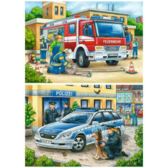 Ravensburger - Politie en Brandweer - 2x12 Stukken - Puzzels
