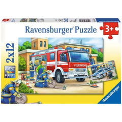Ravensburger - Politie en Brandweer - 2x12 Stukken - Puzzels