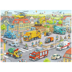 Ravensburger - Voertuigen In De Stad - 100 Stukken - Puzzels