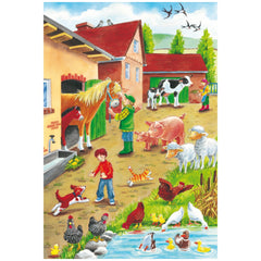 SCHMIDT SPIELE - Op de Boerderij 3x24 Stuks Kinderpuzzels - Puzzels