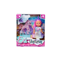 Simba - Dolls Playsets - Evi Love Unicorn Playset - 12 cm Doll - 3 Years - Imaginative Play