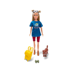 Simba - Poppen - Steffi Love Wandeldoll met Hond en Accessoires - 3 Jaar - Buitenavontuur
