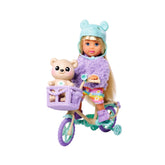 Simba - Evi LOVE Pop met Fiets - Poppen Speelsets & Speelgoedfiguren