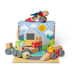 Spin Master - Melissa & Doug Blockables Voertuigen Set - Sorteren & Stapelen - 2 Jaar - 58100553