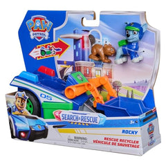 PAW Patrol Search & Rescue – Rocky en recyclingwagen met terugtrekmotor