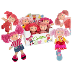 Teorema - Poppen - Carlotta Zachte Knuffelpop - Kleurrijk Haar - 3+ Jaar