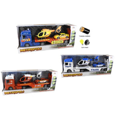 Toys Garden - Metropoli Avontuur Transport Truck Set - Speelvoertuigen