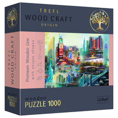 Trefl - 1000 Piece Jigsaw Puzzle - Woodcraft New York Collage - Puzzles Age +14 - TRF20147