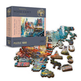 Trefl - 1000 Piece Jigsaw Puzzle - Woodcraft New York Collage - Puzzles Age +14 - TRF20147
