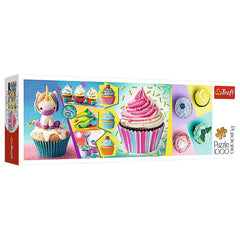 Trefl - 1000 Stuk Panorama Puzzel - Kleurrijke Cupcakes - 14+ - TRF29045