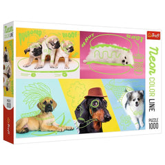 Trefl - Neon Color Line: Far out Dogs - Puzzels - 14+ - TRF10578