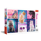 Trefl - Neon Color Line: Super Cats - Puzzels - 14+ - TRF10581