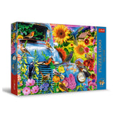 Trefl - 1000 Stukjes Puzzel - Puzzels - 14+ - Thee Tijd Plattelandsleven Zangvogels - TRF10848