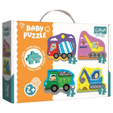 Trefl - 4 Puzzels in 1 Vormen - Puzzels - +2 - Klassieke Bouwvoertuigen - TRF36072