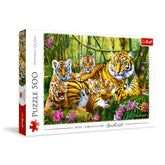 Trefl - 500 Stukjes Puzzel - Familie van Tijgers - 10+ - TRF37350