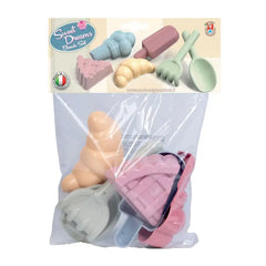 Androni - Sweets Dreams Beach Set - Sand Molds with Shovel and Rake 6 Pcs - Age +10M - Beach & Sand Toys