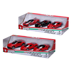 BBurago - Race Play Ferrari 3 Car Gift Pack Set 143 Die Cast Play Vehicles