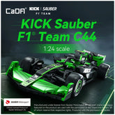 CaDA KICK SAUBER F1 Team C44 construction set in green and black packaging with white text and prominent racing car features.