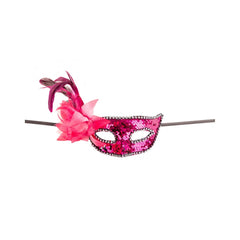 Carnival Toys - Fuchsia Halve Gezicht Venetiaanse Masker Voor Creatief Verkleden - Doen alsof Beroepen En Rollenspellen