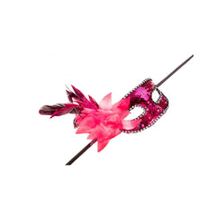 Carnival Toys - Fuchsia Halve Gezicht Venetiaanse Masker Voor Creatief Verkleden - Doen alsof Beroepen En Rollenspellen