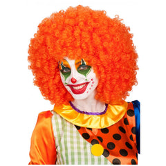 Carnival Toys - Levendige Krullende Oranje Perucque Voor Leuk Verkleden En Creatief Spelen - Doen alsof Beroepen En Rollenspel