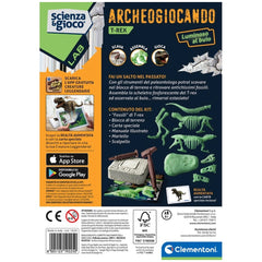 Clementoni Scienza E Gioco Lab - Archeogiocando - Tirannosaurus Rex Glow In The Dark Toy Playsets