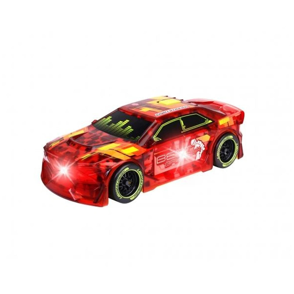 Dickie Beat Breaker play vehicle features a glossy red body with yellow flames, black and yellow stripes, and tinted windows.