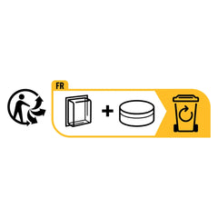 EULENSPIEGEL Dracula Makeup Set features a flat design with black symbols and text on a yellow background against a white bac