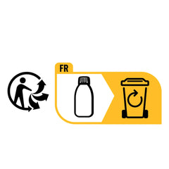EULENSPIEGEL Profi-Aqua-Liquid-Red makeup in a glossy white bottle with a black trash can symbol and "FR" text.